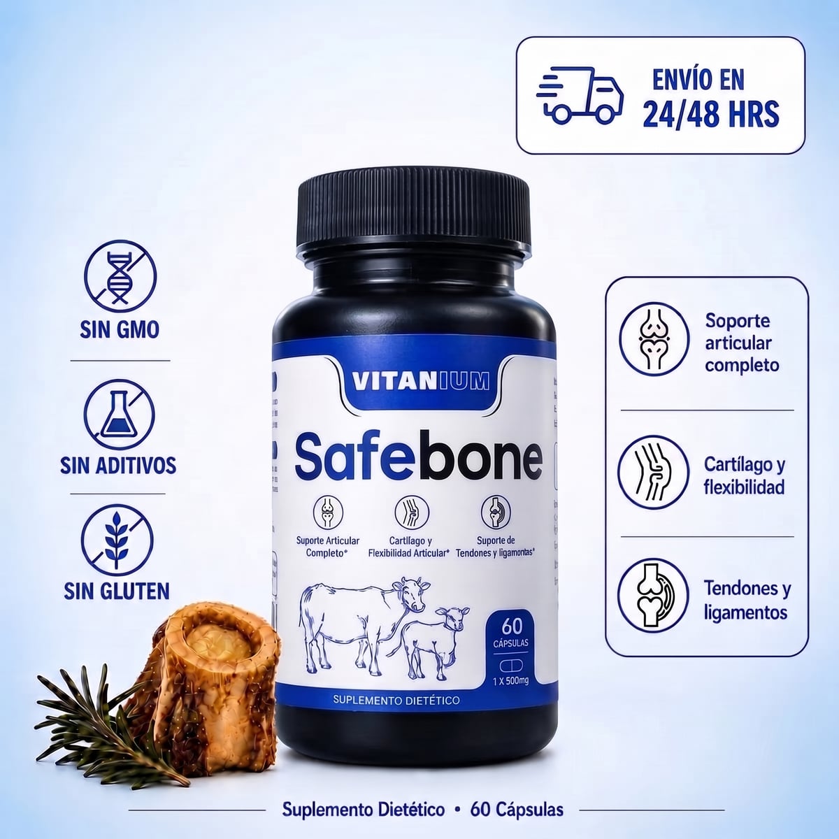 Safebone® - Suplemento que Protege tus Articulaciones y Recupera tu Flexibilidad (60 caps)