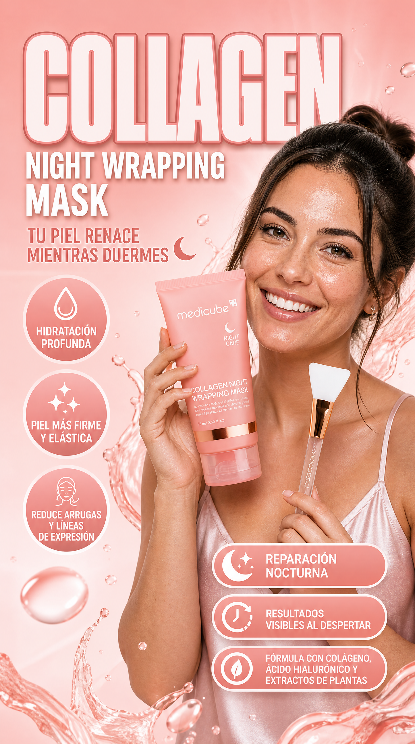 Medicube Mascarilla de Colageno (75mL) + Aplicador de Silicona Profesional