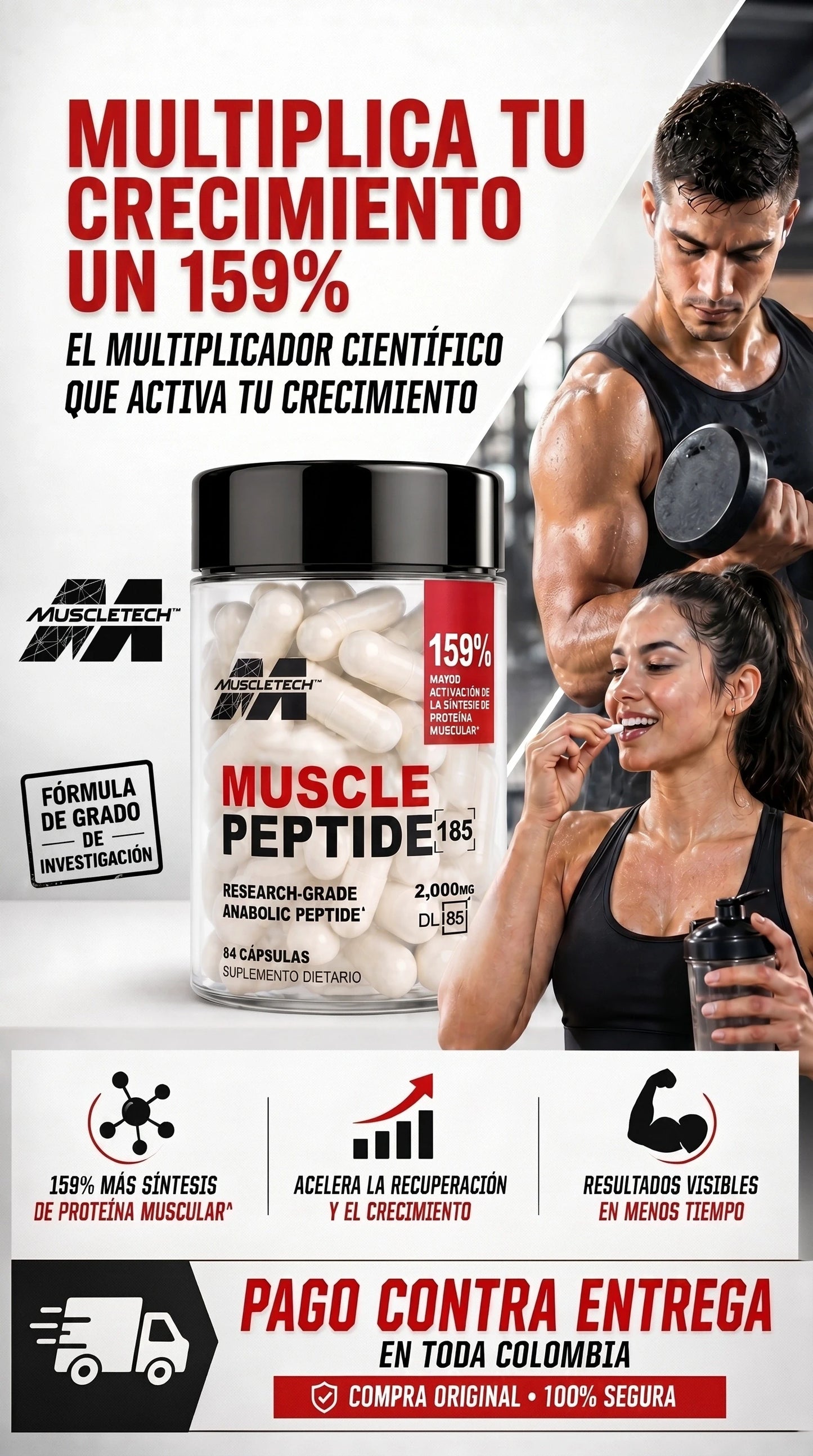 Muscletech® Muscle Peptide (84 Cápsulas)