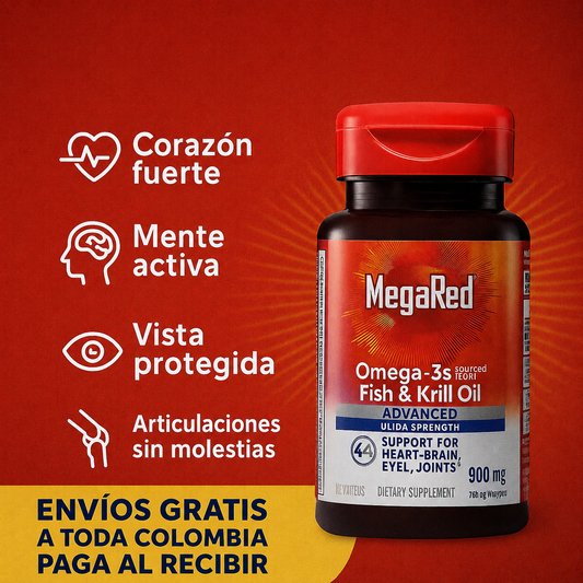 MegaRed® Omega3+Krill: Cuidado para cuerpo y corazon (80 caps)