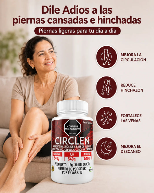 Circlen® Tratamiento Masticable para Piernas Hinchadas y Várices (30 Tabletas)