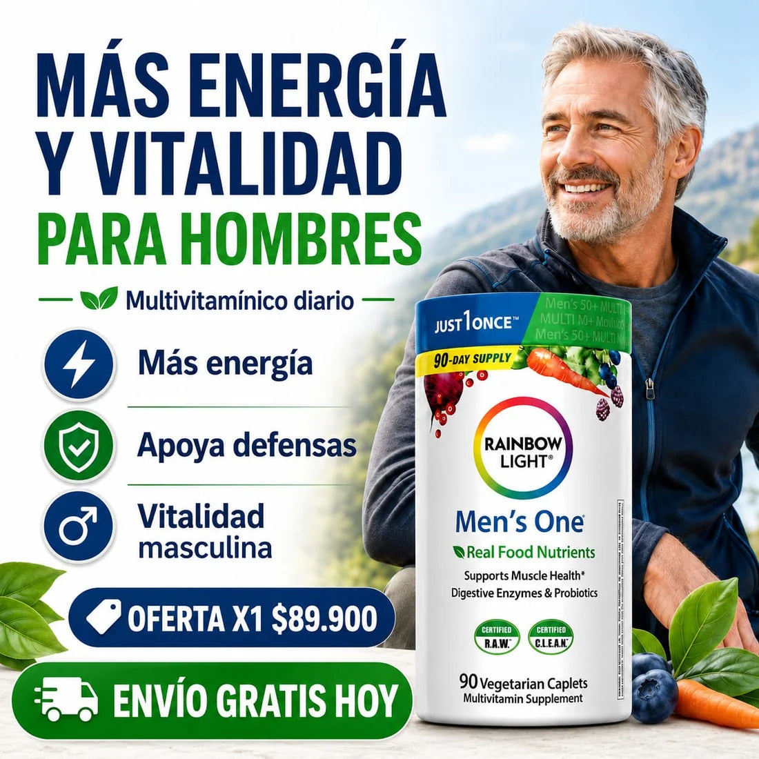 Rainbow Light Men’s One - Multivitaminico (90 Caps)