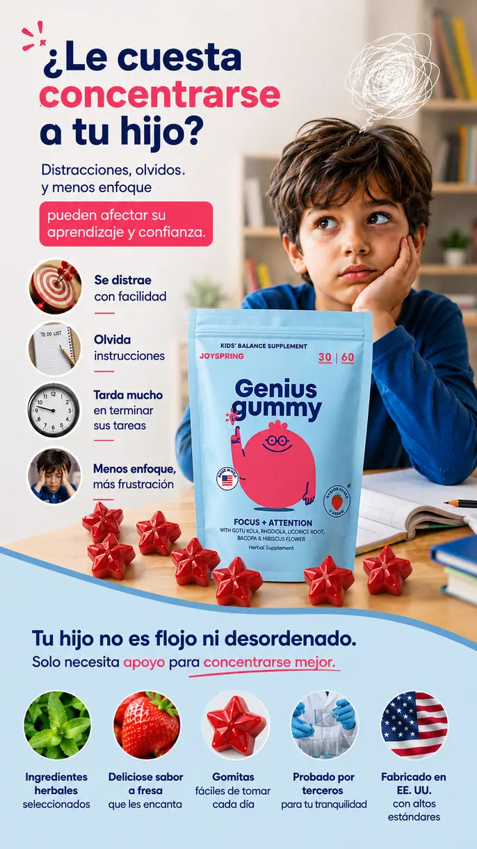 enius Gummies: Enfoque y Memoria para Niños (60 Gomitas)