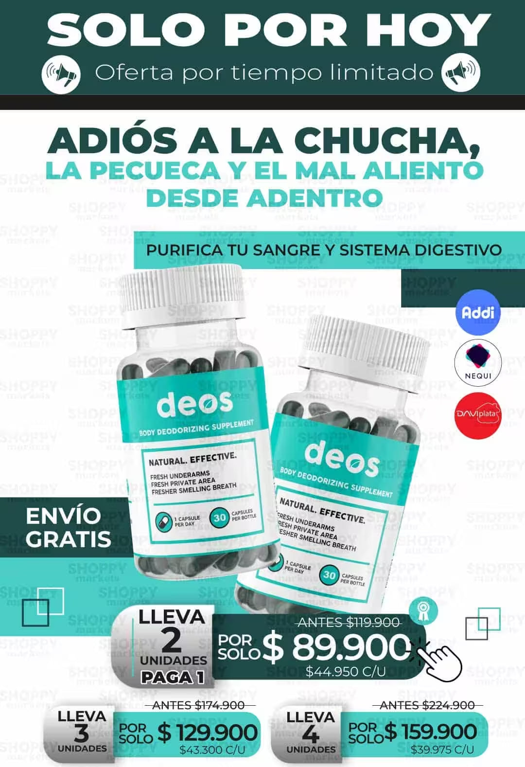Deos® - Desodorante en Cápsulas (30 uds) | 2x1 Por Tiempo Limitado