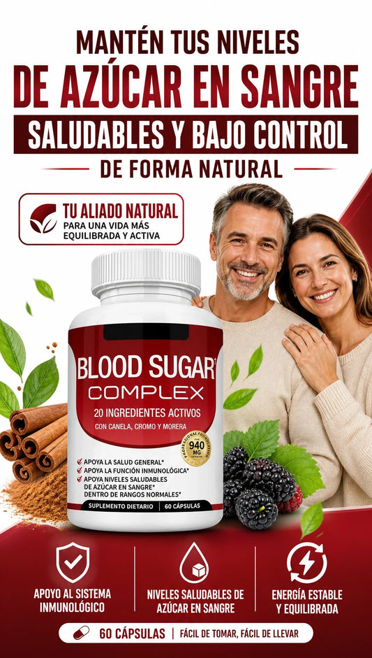 Blood Sugar Complex - Apoyo Natural para Niveles Saludables en Sangre