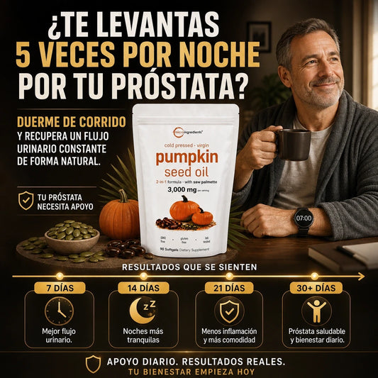 Microingredients® Aceite de Calabaza - Fórmula Natural Clínicamente Probada (90 Caps)