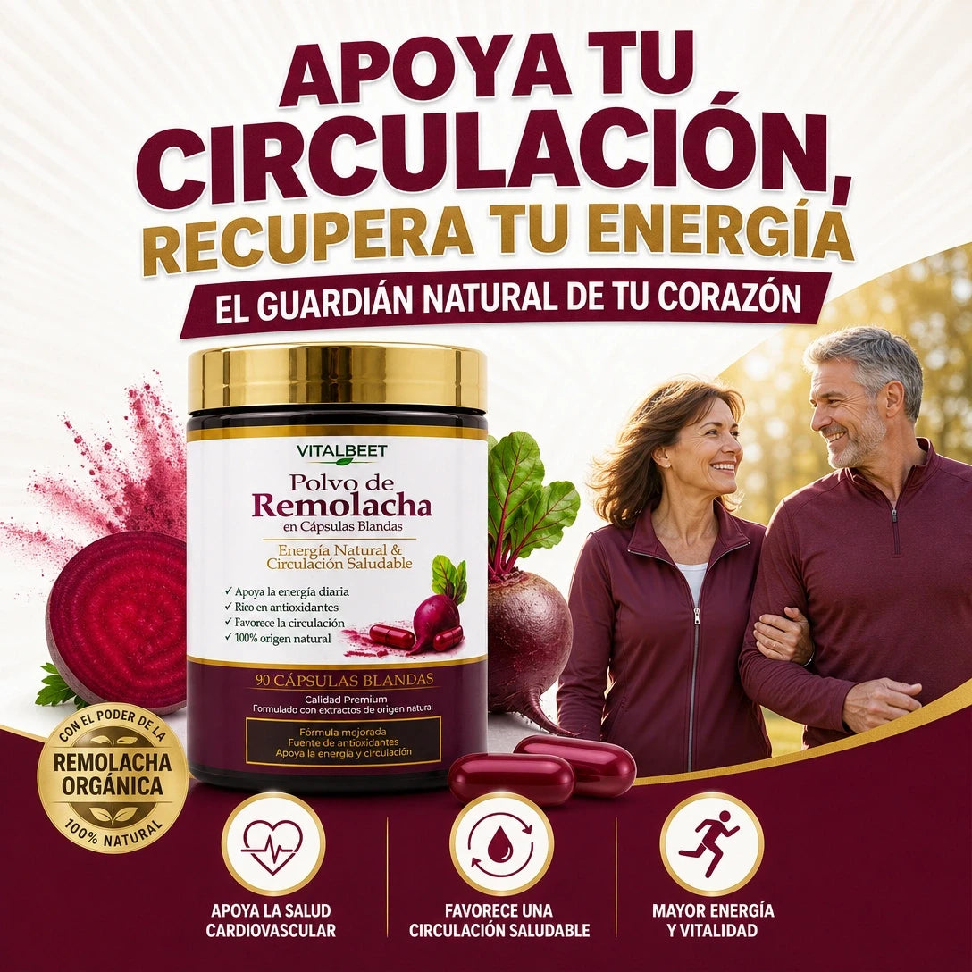 Removit®: Remolacha en Cápsulas – Energía Natural y Circulación Saludable | 90 Cápsulas